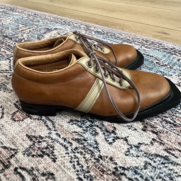 VINTAGE Fabiano Cross Country Ski Shoes Men Sz 6.5 Italy VTG Rare Patons Leather - Picture 3 of 11